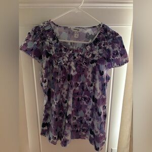Style & Co Petite Purple Shirt Size LP